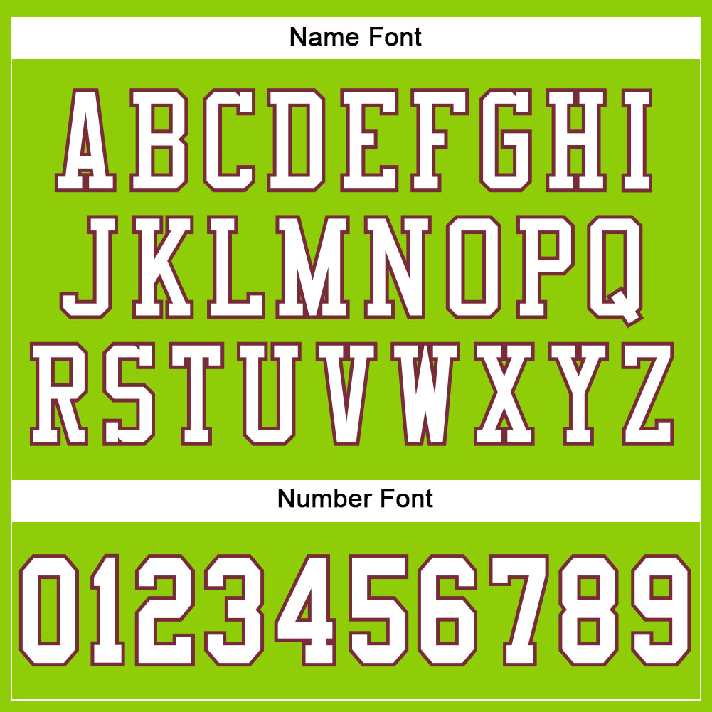 Custom Neon Green White-Burgundy Mesh Authentic Football Jersey