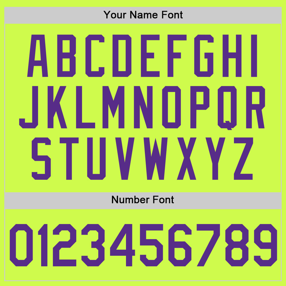 Custom Neon Green Purple-White Authentic Throwback Baseball Jersey