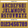 Custom Old Gold Purple-Black Mesh Authentic Football Jersey