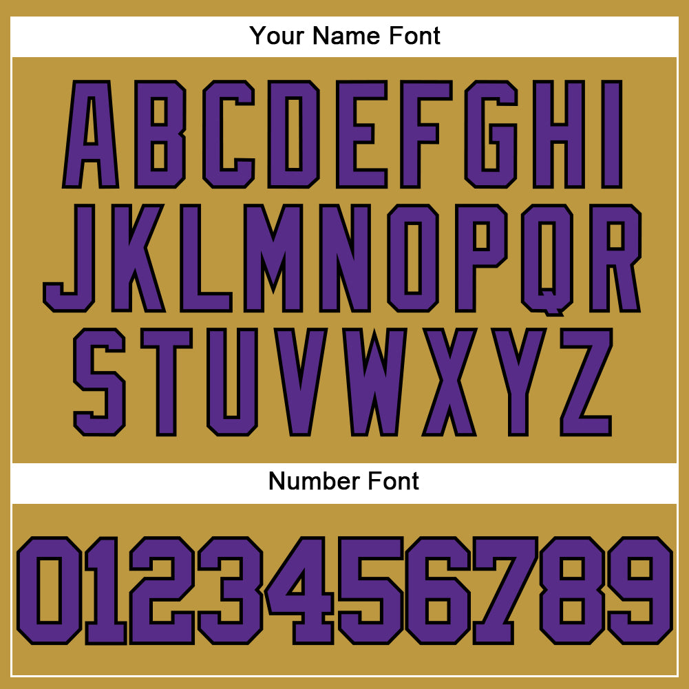 Custom Old Gold Purple-Black Authentic Baseball Jersey