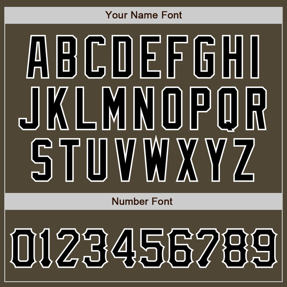 Custom Olive Black-White Authentic Salute To Service Baseball Jersey