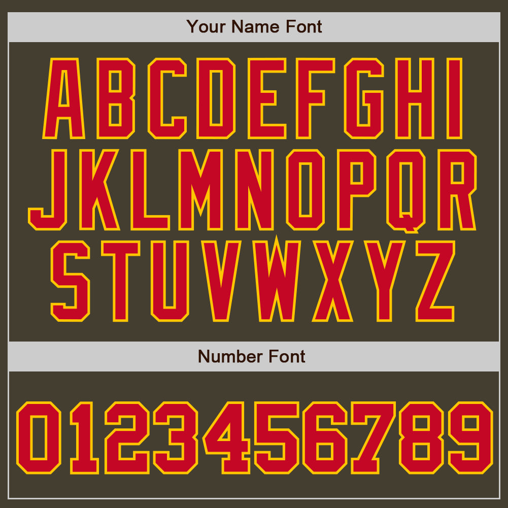 Custom Olive Red-Gold Authentic Throwback Salute To Service  Basketball Jersey