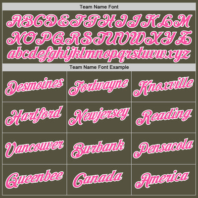 Custom Olive Pink-White Performance Salute To Service T-Shirt