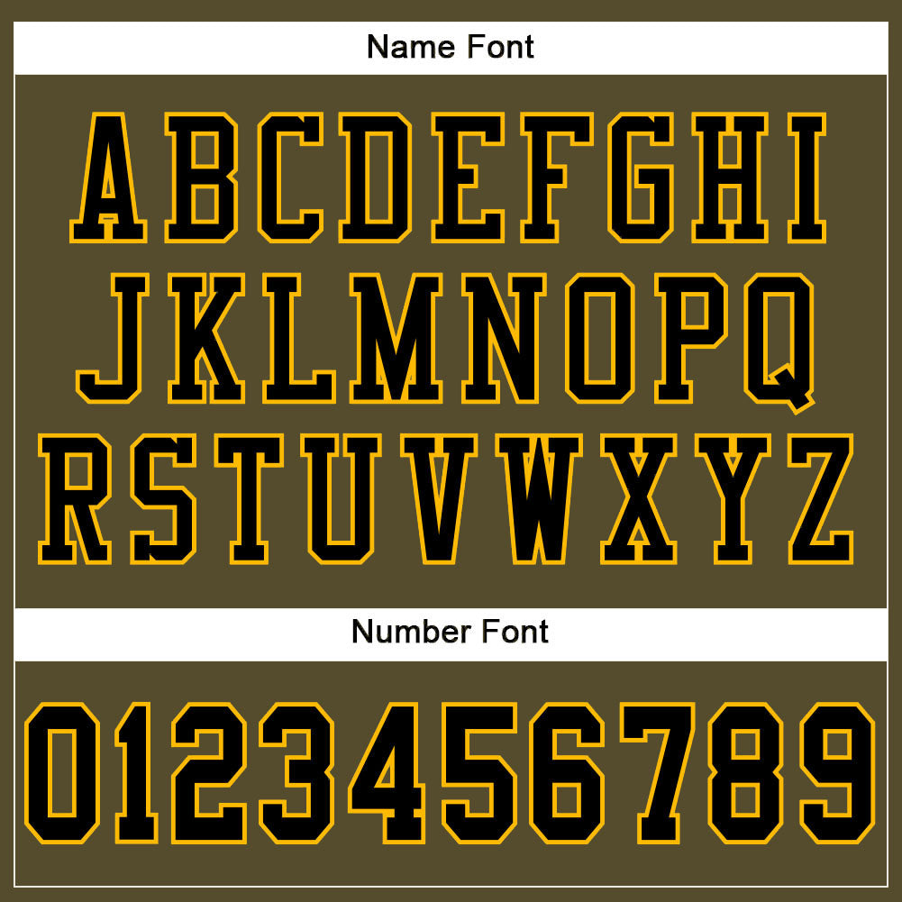 Custom Olive Black-Gold Mesh Authentic Salute To Service Football Jersey