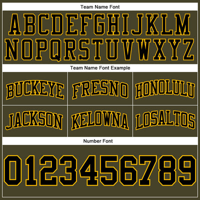 Custom Olive Black-Gold Authentic Throwback Salute To Service Basketball Shorts