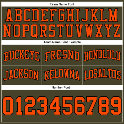 Custom Olive Orange-Black Authentic Throwback Salute To Service Basketball Shorts