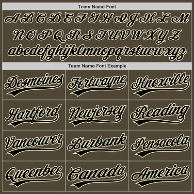 Custom Olive Black-Cream Authentic Salute To Service Baseball Jersey