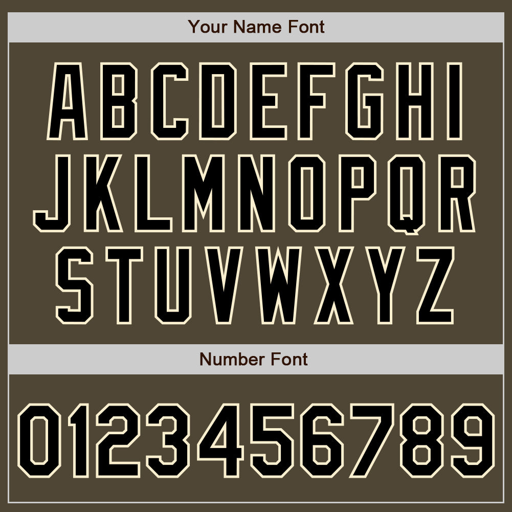 Custom Olive Black-Cream Authentic Salute To Service Baseball Jersey