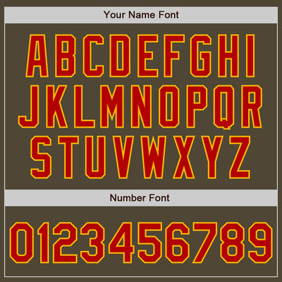 Custom Olive Red-Gold Authentic Salute To Service Baseball Jersey