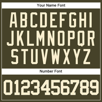 Custom Olive Cream Authentic Salute To Service Baseball Jersey