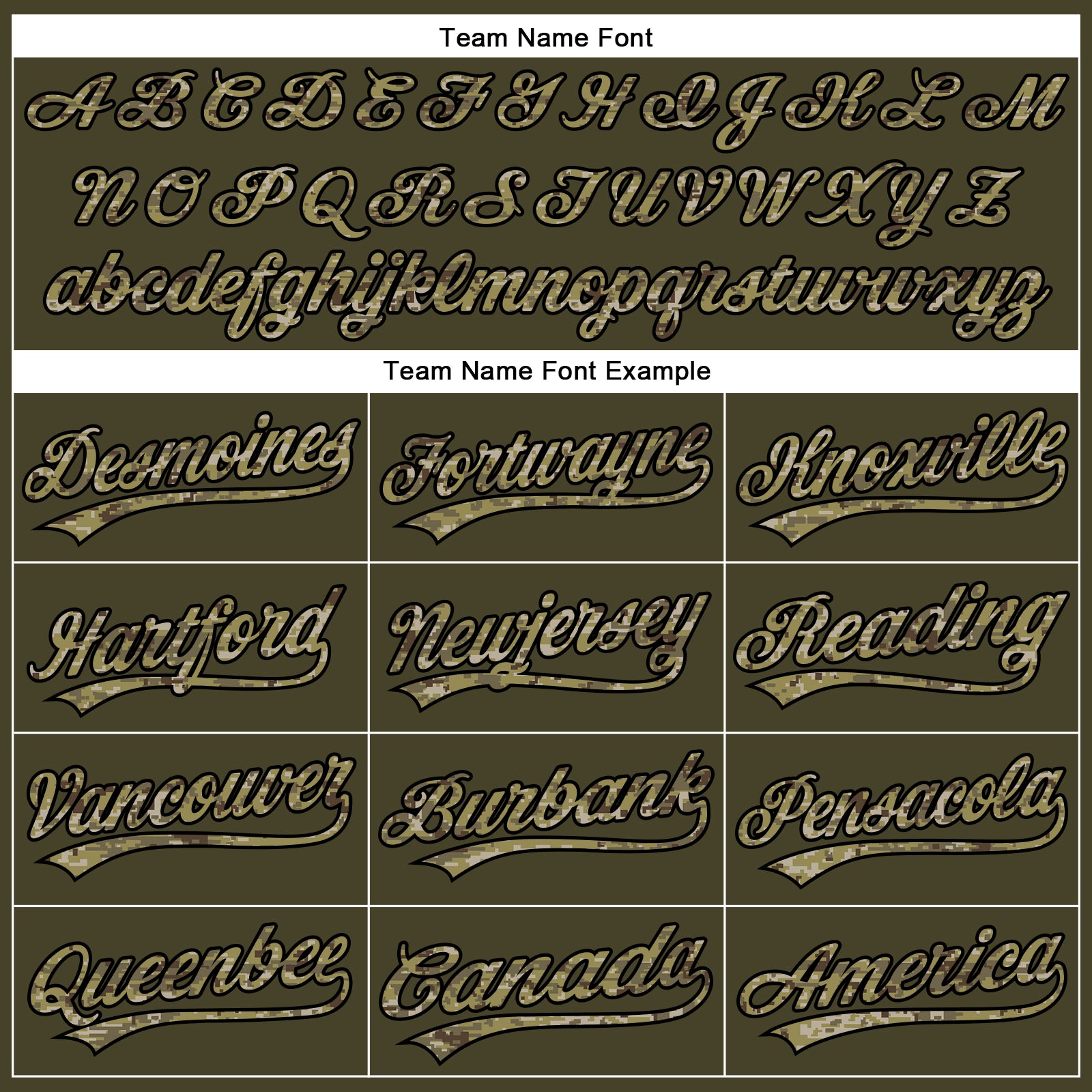 Custom Olive City Cream Pinstripe Camo-Black Authentic Salute To Service Baseball Jersey