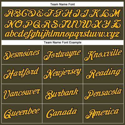 Custom Olive Gold-Black Performance Salute To Service T-Shirt