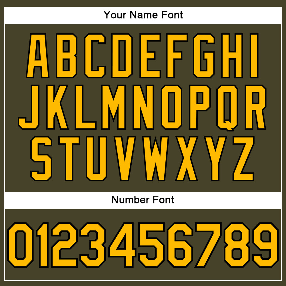 Custom Olive Gold-Black Performance Salute To Service T-Shirt