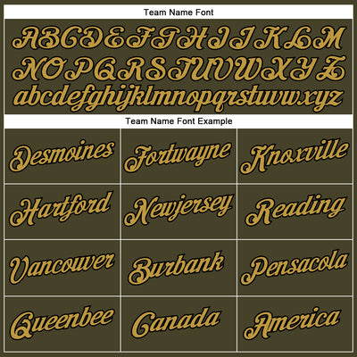 Custom Olive Old Gold-Black Performance Salute To Service T-Shirt