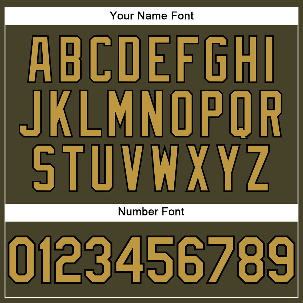 Custom Olive Old Gold-Black Performance Salute To Service T-Shirt