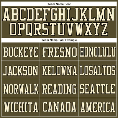 Custom Olive Cream-Black Mesh Authentic Salute To Service Football Jersey