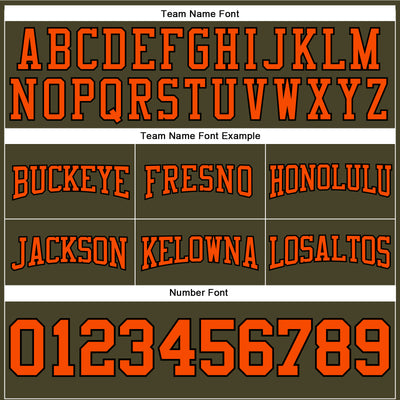 Custom Stitched Olive Orange-Black Football Pullover Sweatshirt Salute To Service Hoodie