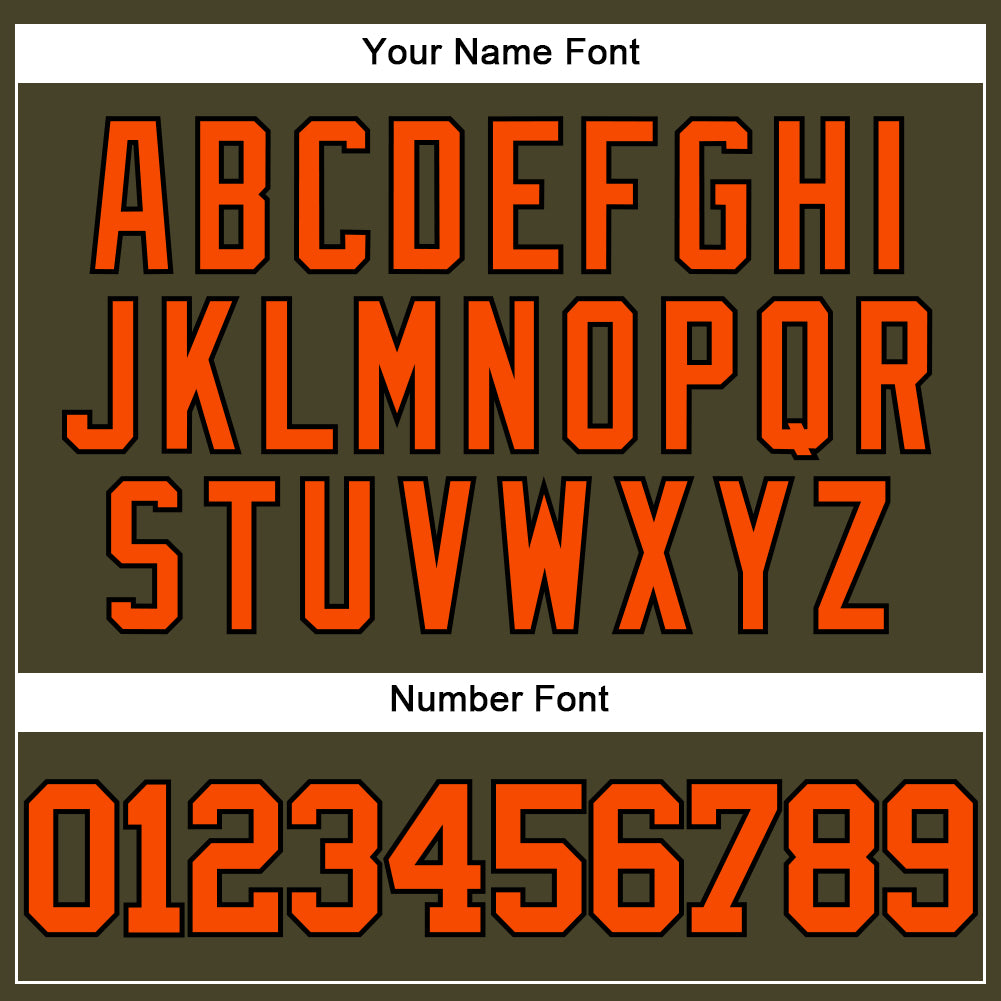 Custom Olive Orange-Black Authentic Salute To Service Baseball Jersey