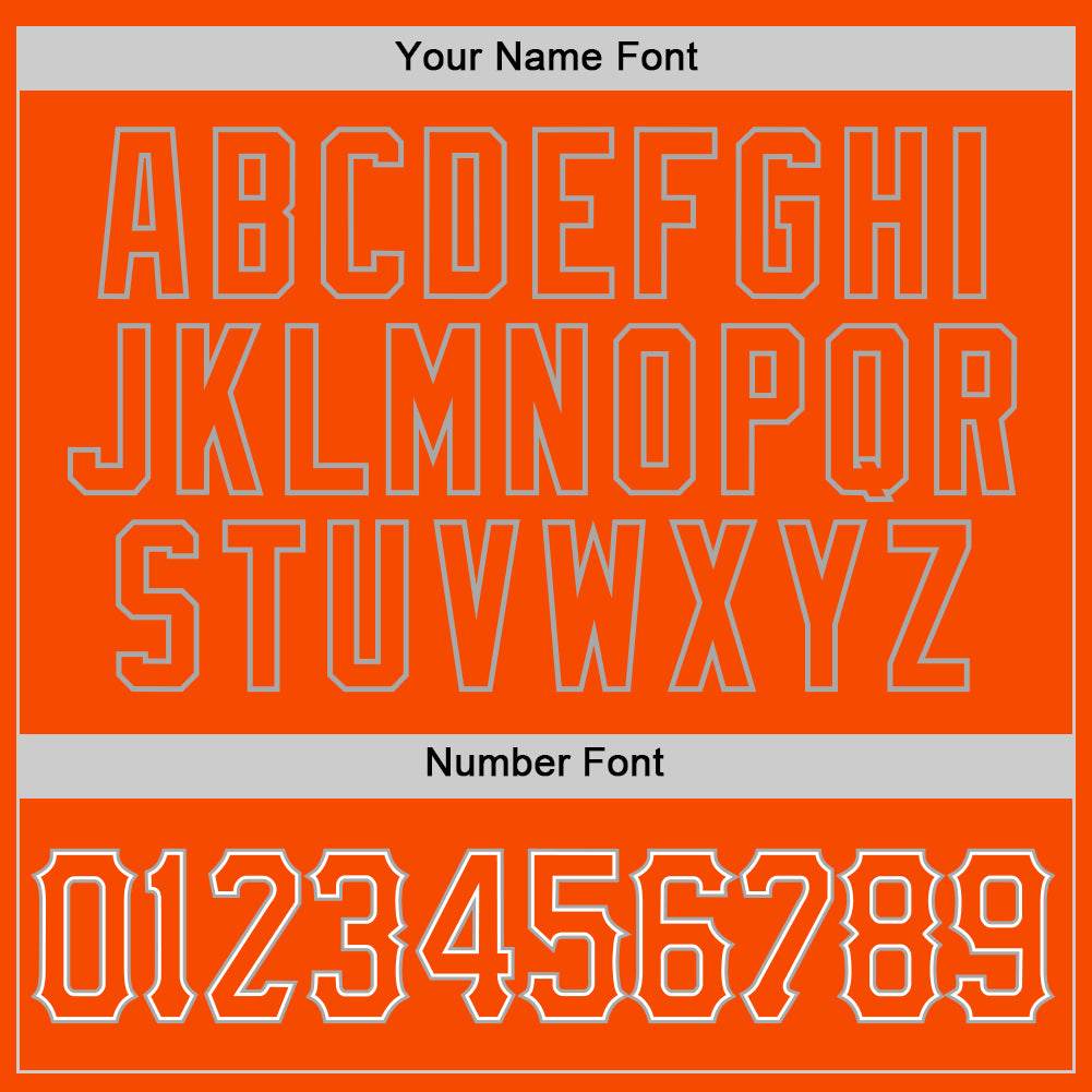 Custom Orange Orange-Gray Authentic Baseball Jersey