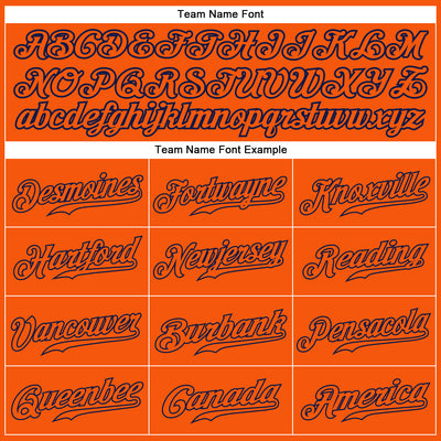 Custom Orange Orange-Navy Authentic Baseball Jersey