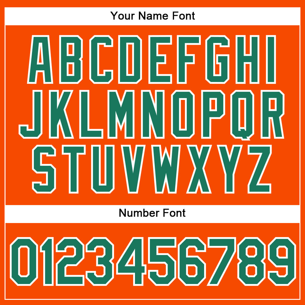 Custom Orange Kelly Green Pinstripe Kelly Green-White Authentic Baseball Jersey