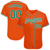 Custom Orange Kelly Green Pinstripe Kelly Green-White Authentic Baseball Jersey