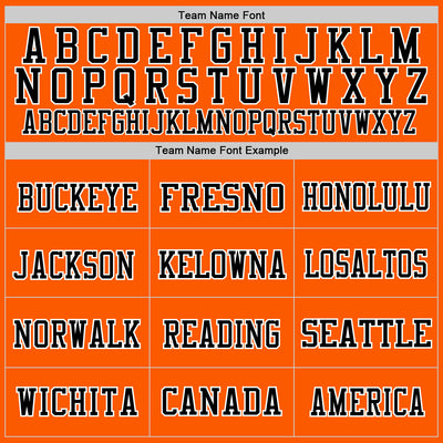 Custom Orange Black-White Mesh Authentic Throwback Football Jersey