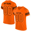 Custom Orange Orange-Brown Mesh Authentic Football Jersey
