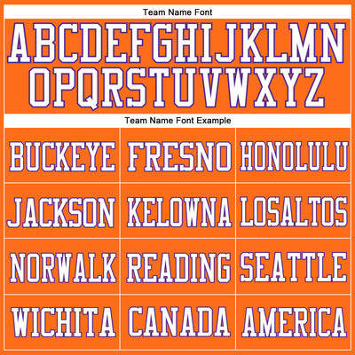 Custom Orange White-Purple Mesh Authentic Football Jersey