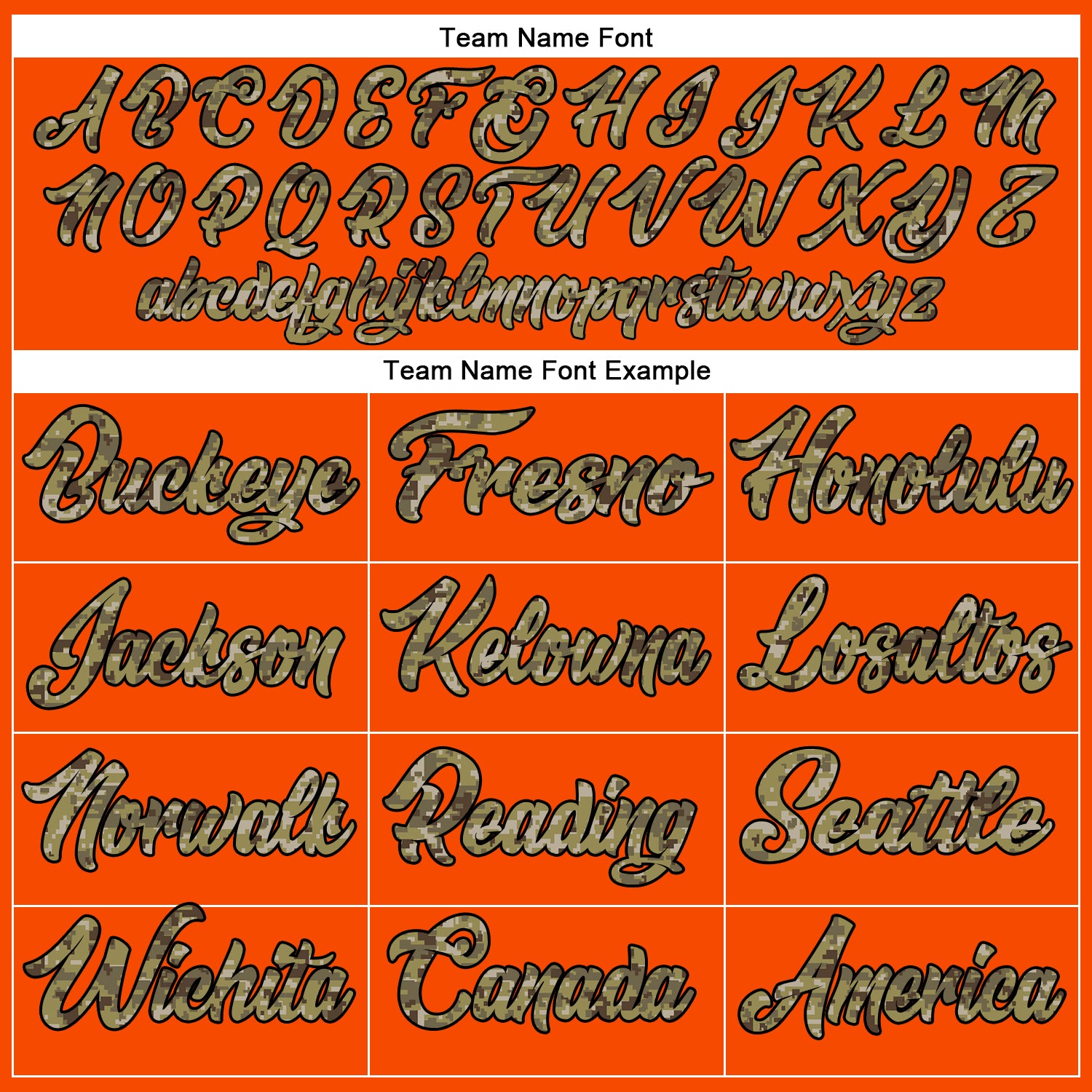 Custom Orange Camo-Black Authentic Baseball Jersey