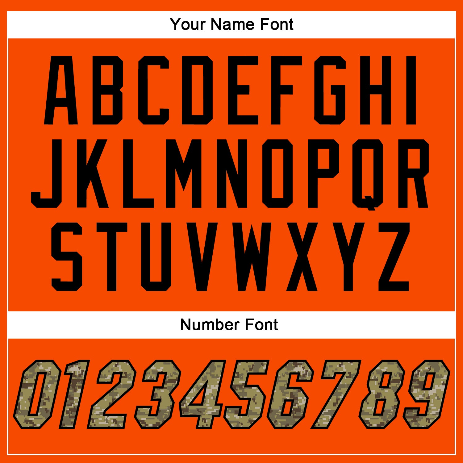 Custom Orange Camo-Black Authentic Baseball Jersey