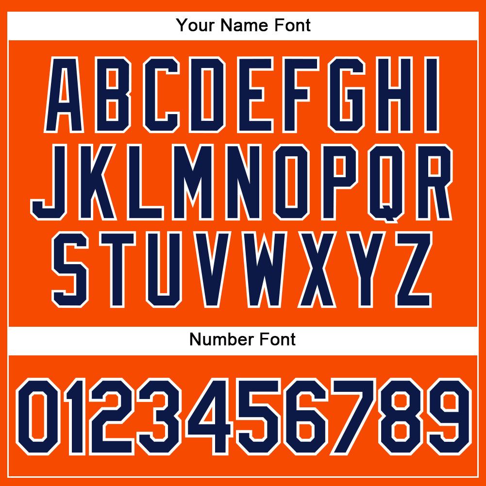 Custom Orange Navy-White Authentic Sleeveless Baseball Jersey