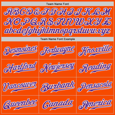 Custom Orange White Pinstripe Purple-White Authentic Baseball Jersey