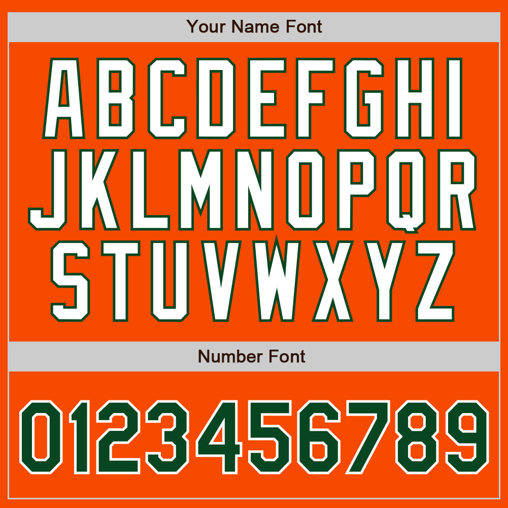 Custom Orange White Pinstripe Green-White Authentic Baseball Jersey