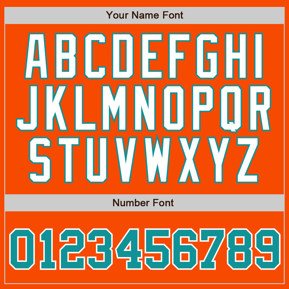 Custom Orange White Pinstripe Teal-White Authentic Baseball Jersey