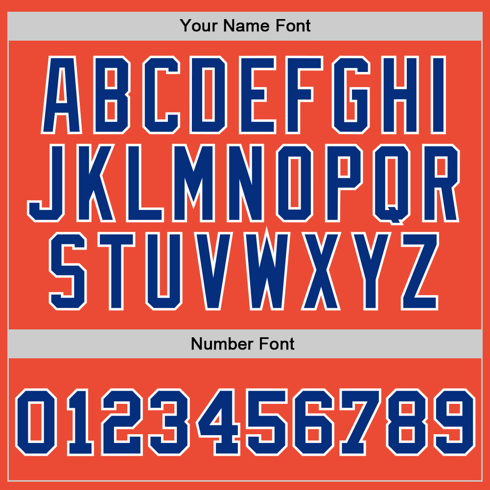 Custom Orange Royal-White Authentic Throwback Basketball Jersey