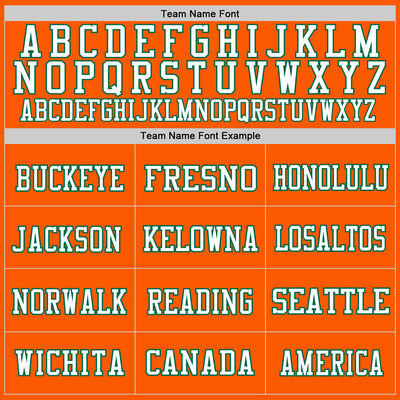 Custom Orange White-Kelly Green Mesh Authentic Throwback Football Jersey