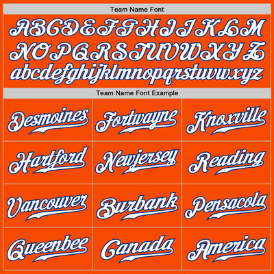 Custom Orange White-Royal Authentic Baseball Jersey