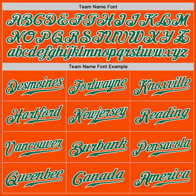 Custom Orange Kelly Green-White Authentic Baseball Jersey