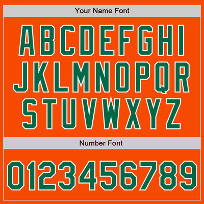 Custom Orange Kelly Green-White Authentic Baseball Jersey