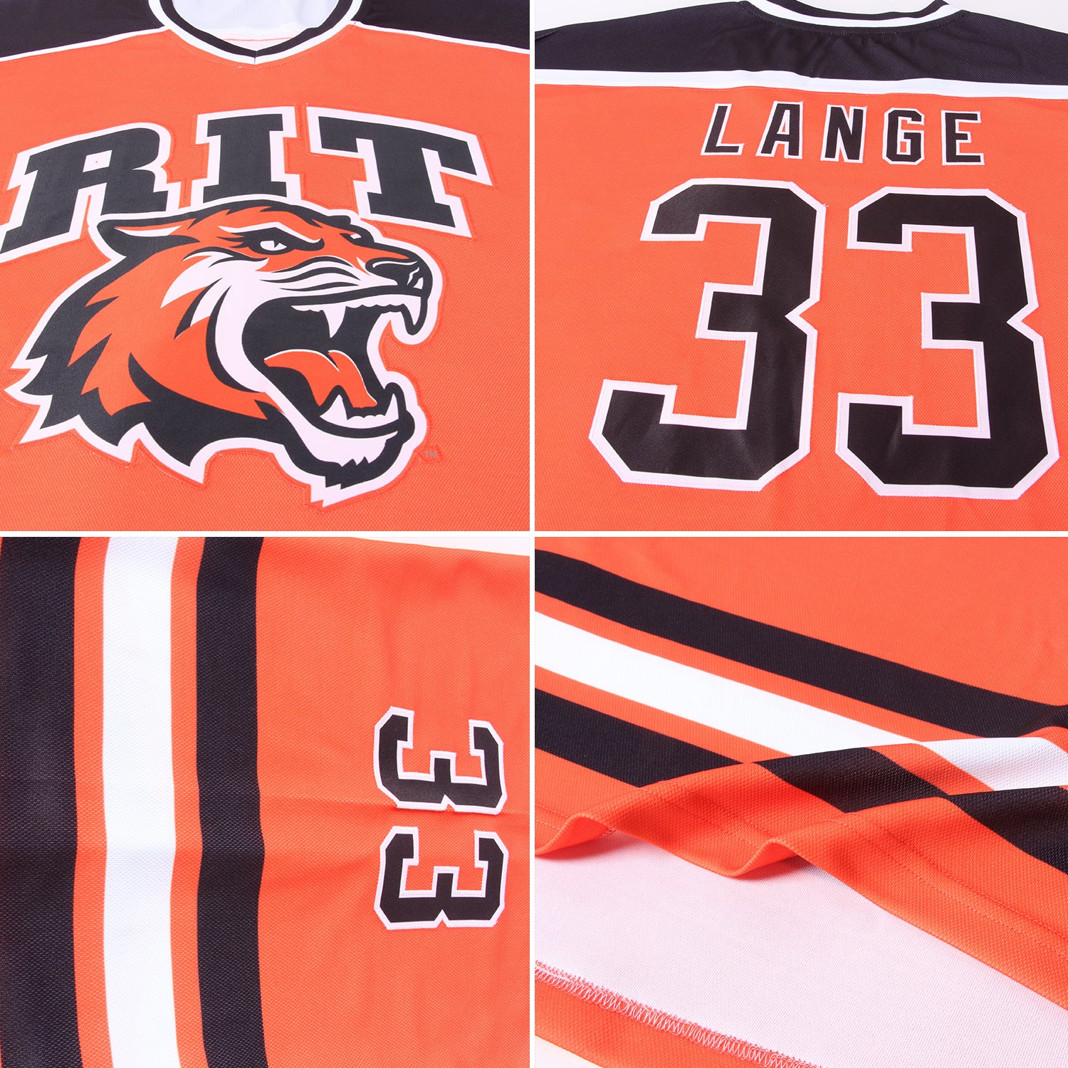 Blank Orange Hockey Jersey  Hockey jersey, Custom hockey jerseys, Hockey