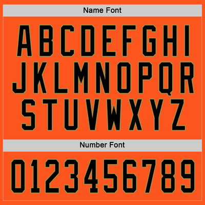 Custom Orange Black-Old Gold Hockey Jersey