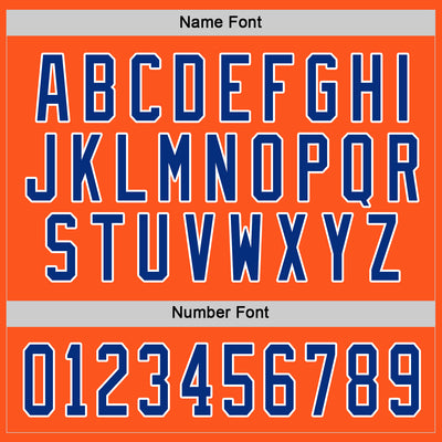 Custom Orange Royal-White Hockey Jersey