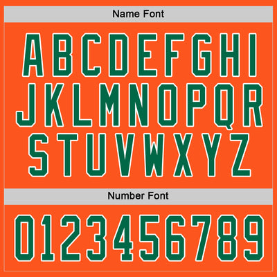 Custom Orange Kelly Green-White Hockey Jersey