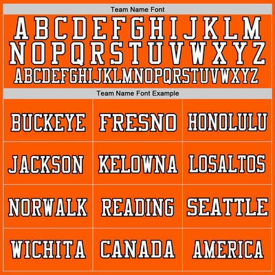 Custom Orange Black-White Mesh Authentic Football Jersey