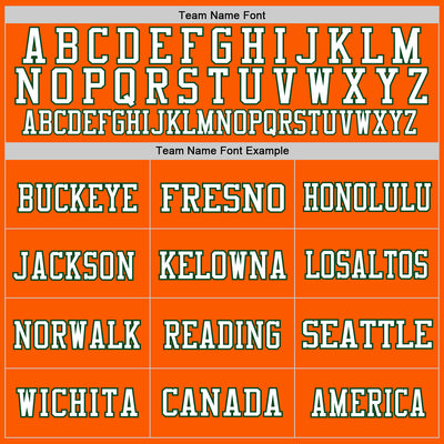Custom Orange Green-White Mesh Authentic Football Jersey