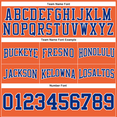 Custom Stitched Orange Royal-White Football Pullover Sweatshirt Hoodie