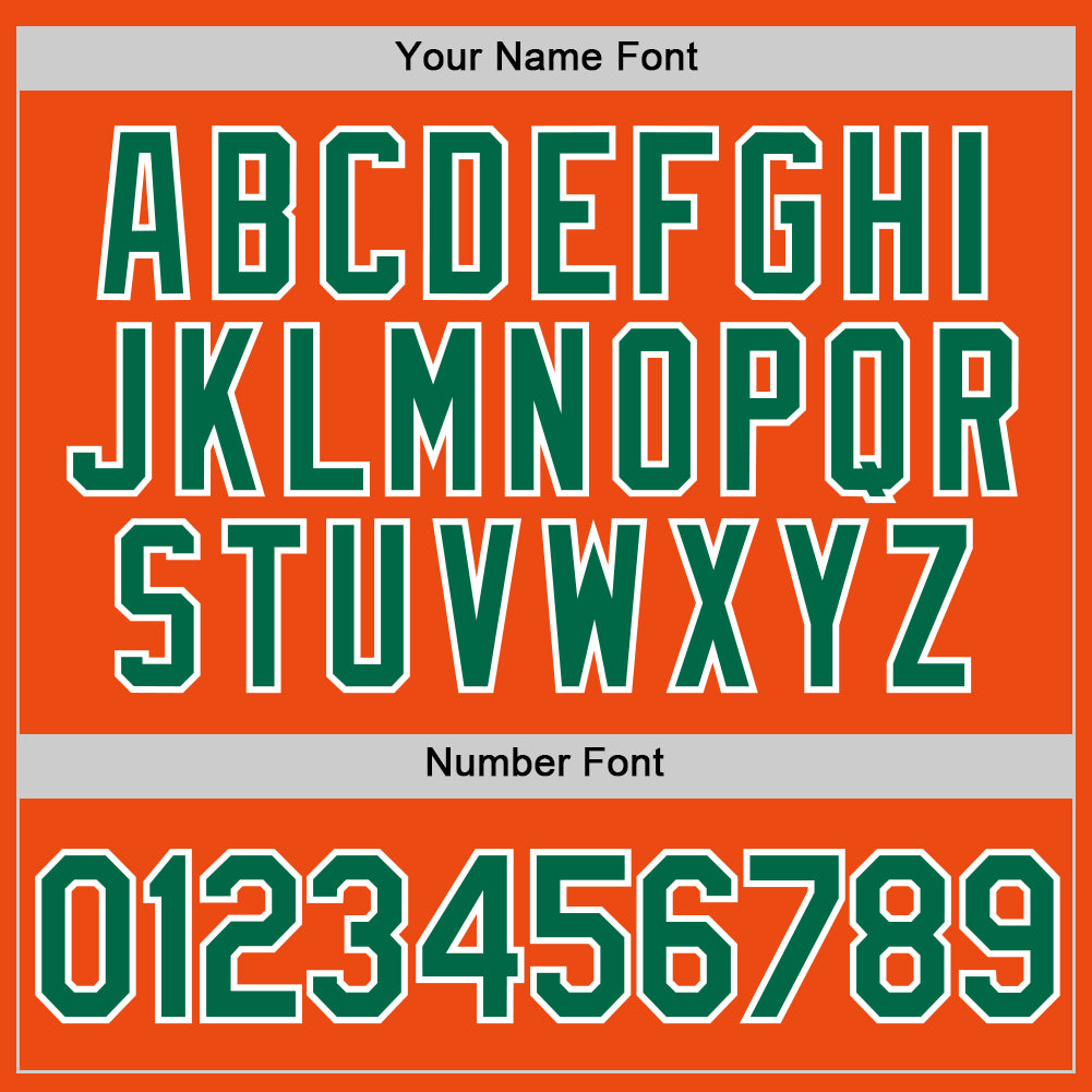 Custom Orange Kelly Green-White Performance T-Shirt