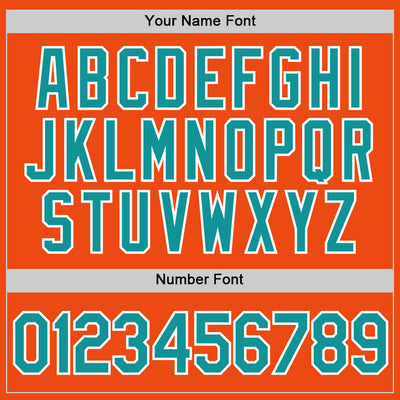 Custom Orange Teal-White Performance T-Shirt