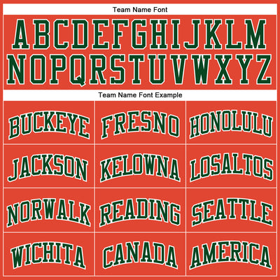 Custom Orange Green-White Authentic Throwback Basketball Jersey